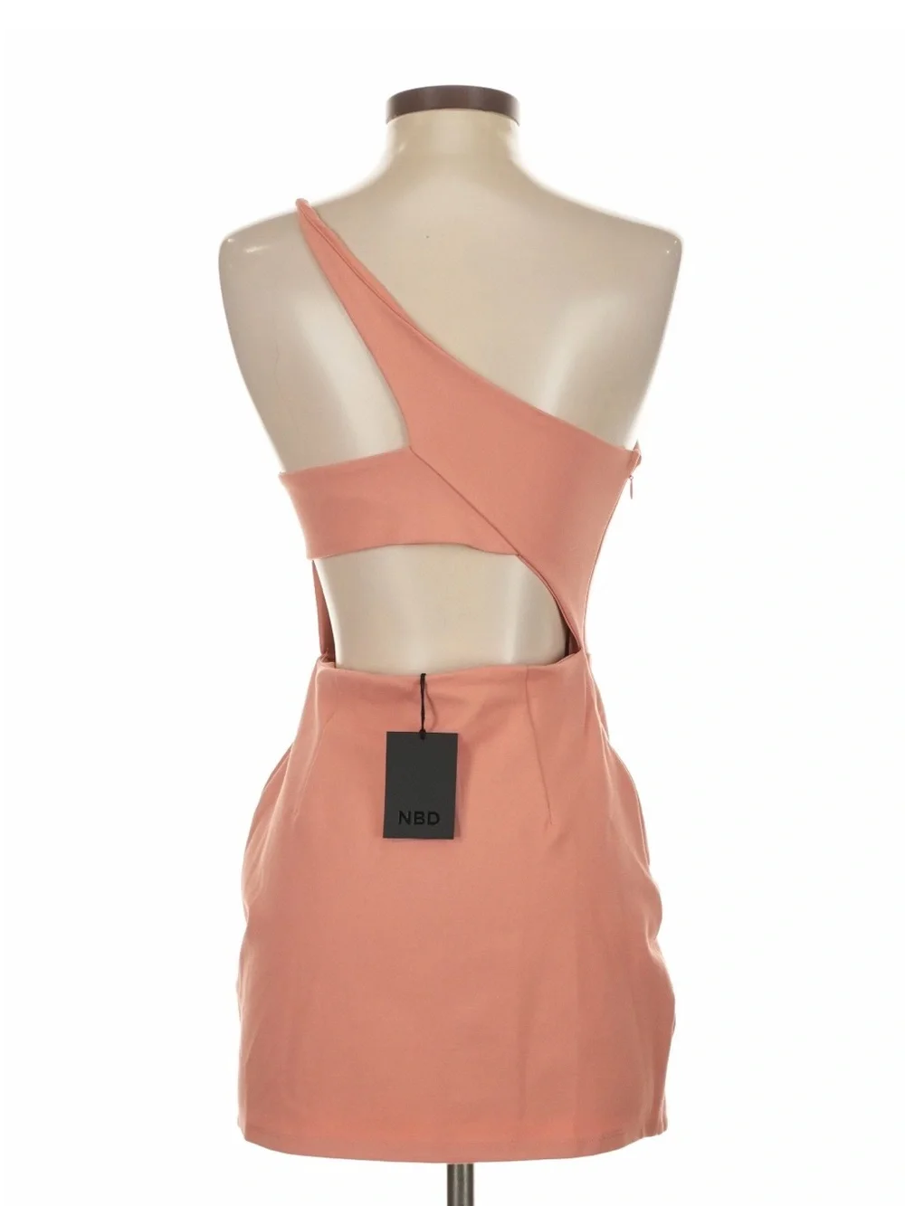NBD One-Shoulder Rose Peach Mini Dress NWT Size S
